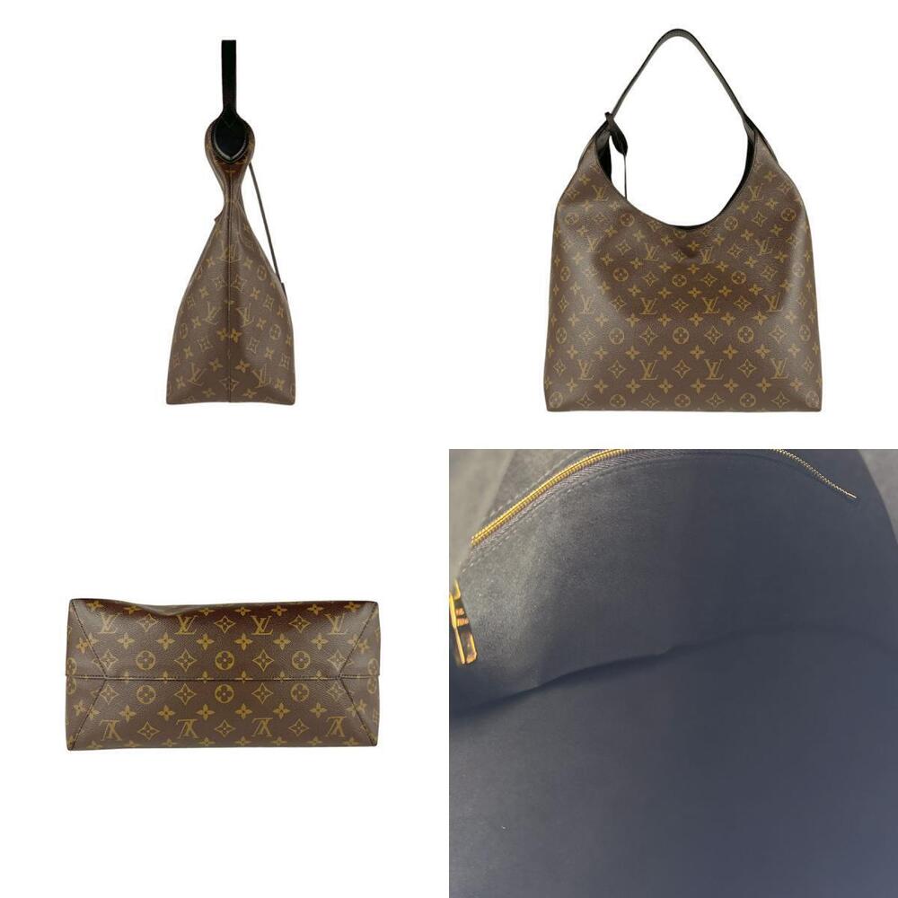 Louis Vuitton Flower Black Shoulder Noir Hobo Bag Canvas Monogram Black